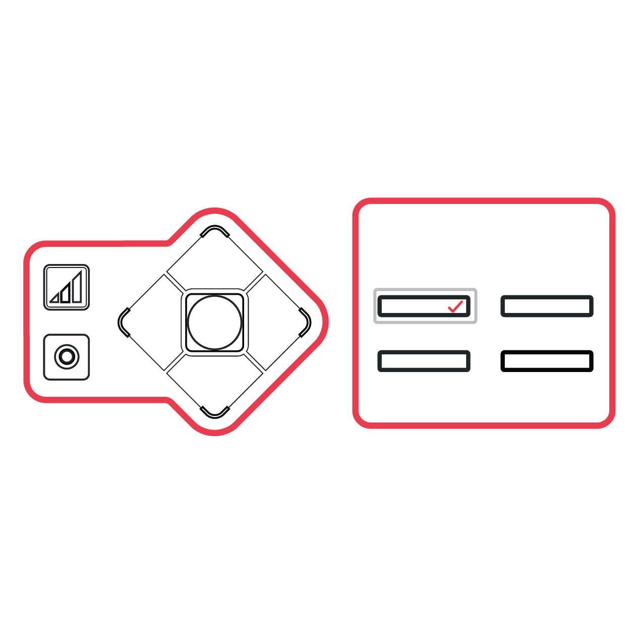 Graphic Icon Depicting Tactile Kiosk Keypad and The Kiosk Touch Screen