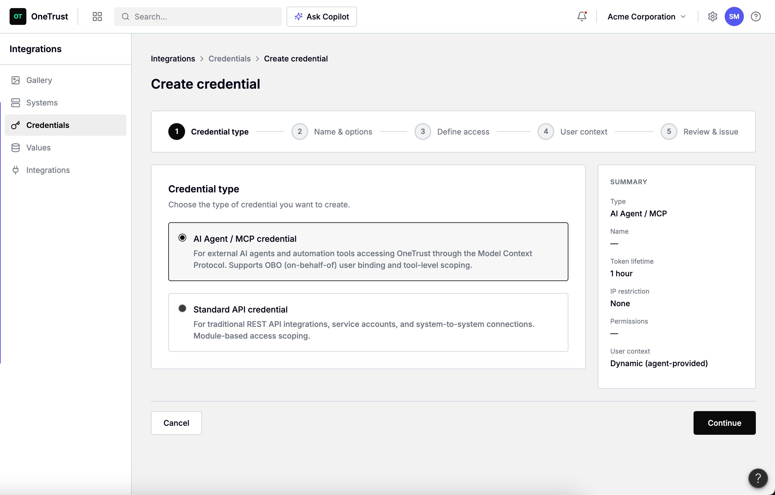 MCP Credential Experience