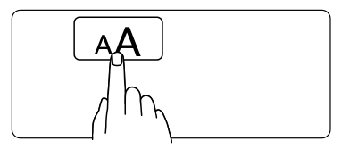 Graphic Icon Depicting Accessible Features on the Kiosk Touch Screen